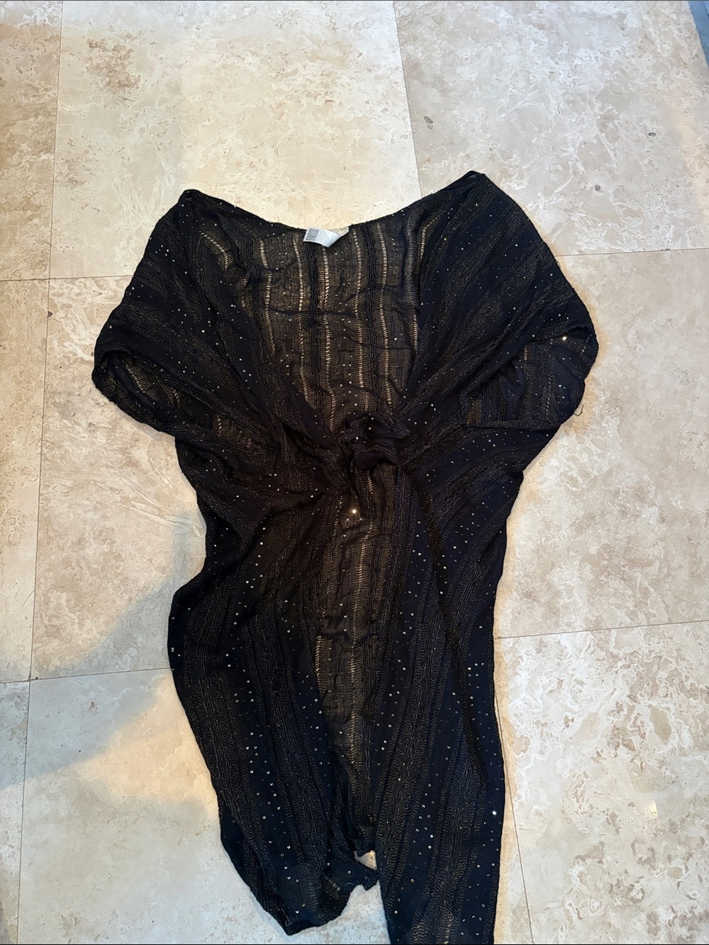 Free People Black Sparkle Kimono